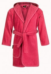 badjas kind fuchsia roze katoen met capuchon