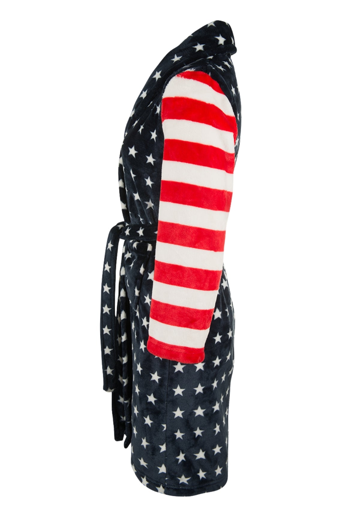 badjas kind USA fleece met sjaalkraag