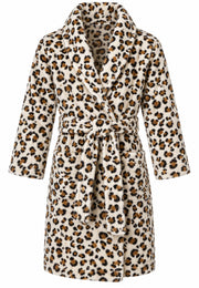 badjas kind Little Wild Thing fleece met sjaalkraag