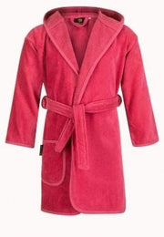 Baby badjas roze katoen - met capuchon