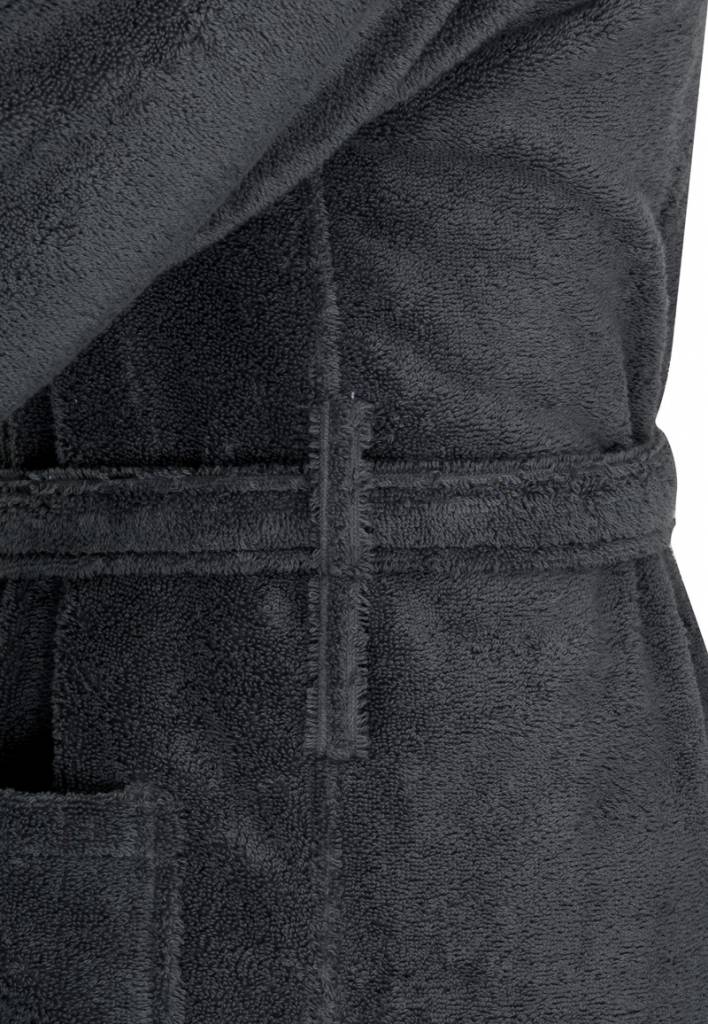 badjas unisex marineblauw katoen met capuchon - grote maten badjas