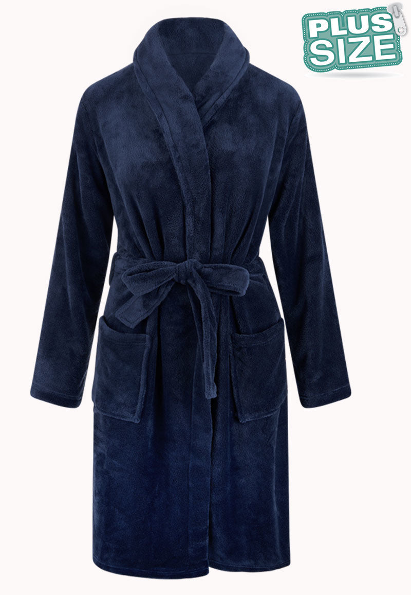Badjas extra groot - donkerblauw