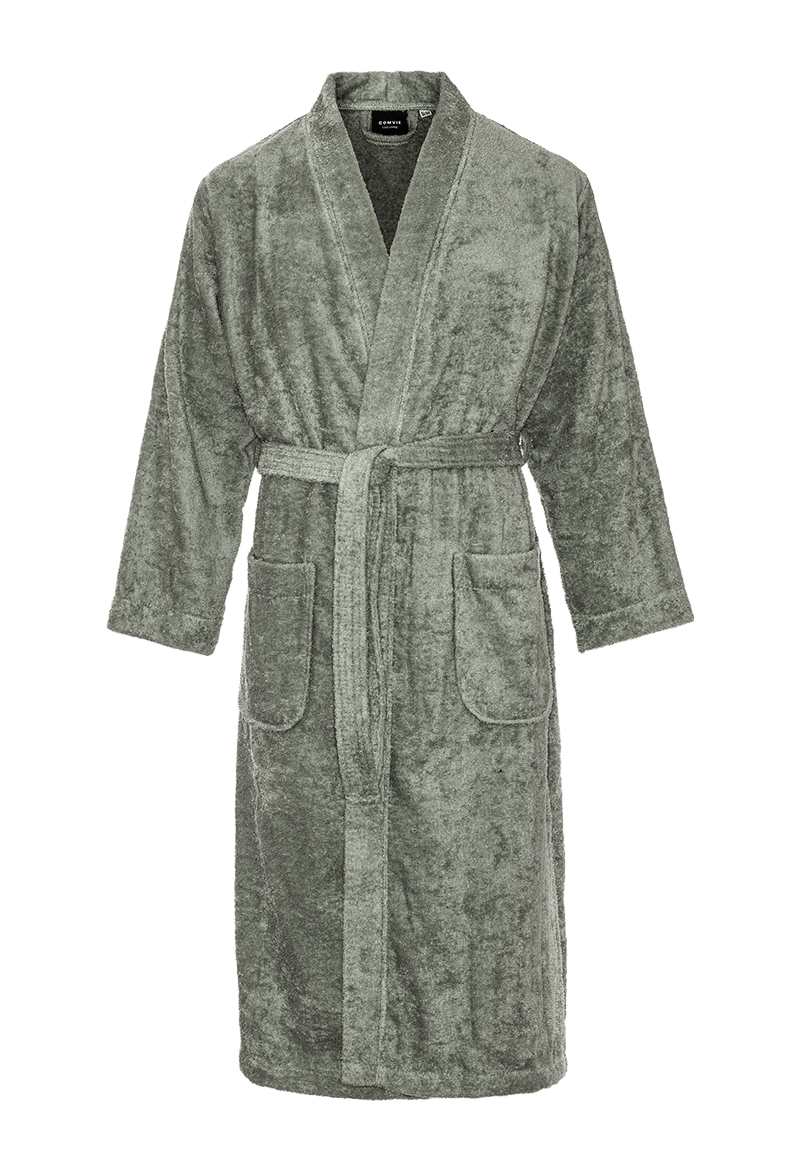 Kimono olijf unisex – badstof katoen