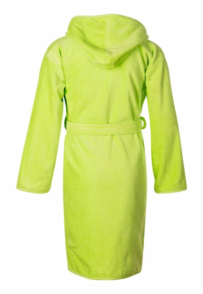 badjas kind lime katoen met capuchon