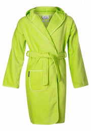 Baby badjas lime groen katoen - met capuchon
