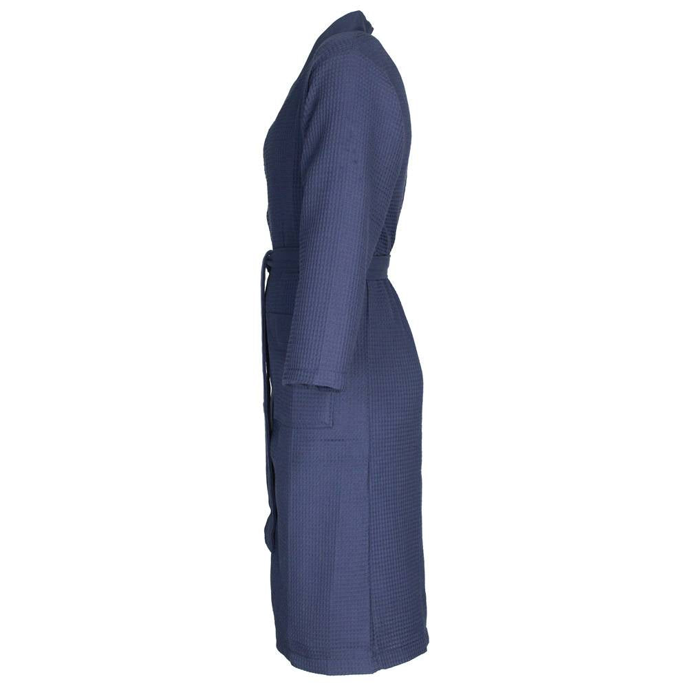 Marine blauwe katoenen kimono badjas van Badrock – unisex model