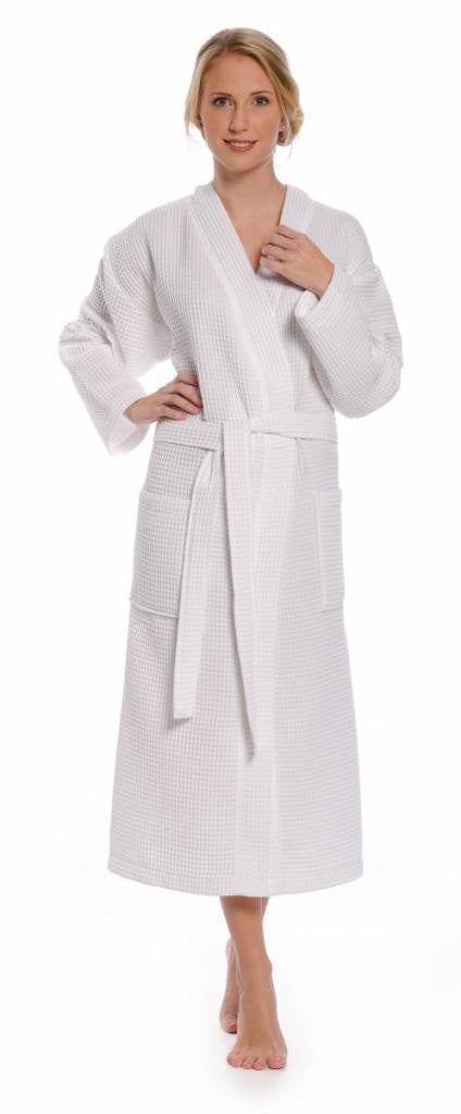 Witte katoenen kimono badjas van Badrock – ademend & comfortabel
