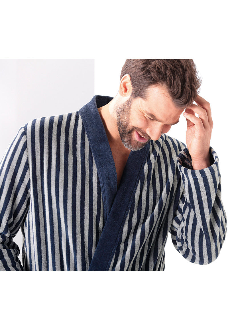 Heren kimono van katoen - klassieke strepen