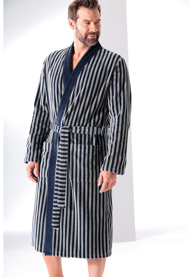 Heren kimono van katoen - klassieke strepen