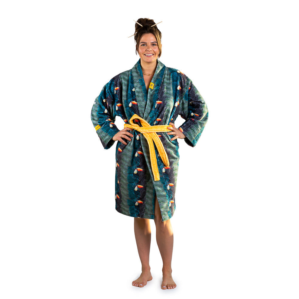 badjas met toekans - unisex