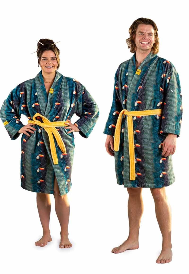badjas met toekans - unisex