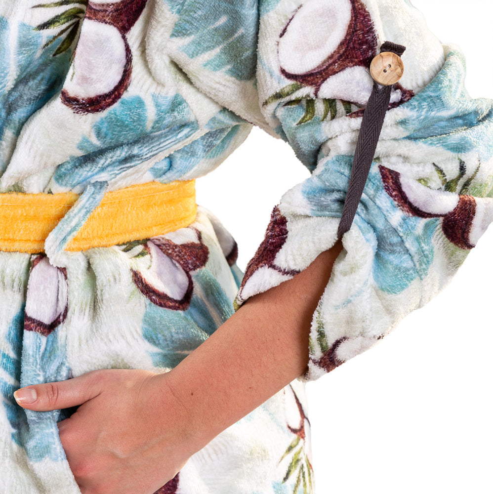 badjas tropen met kokosnoten - unisex