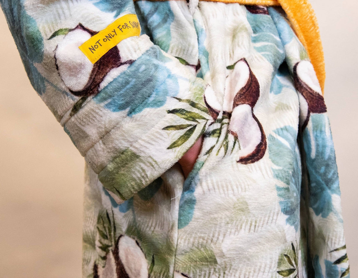 badjas tropen met kokosnoten - unisex