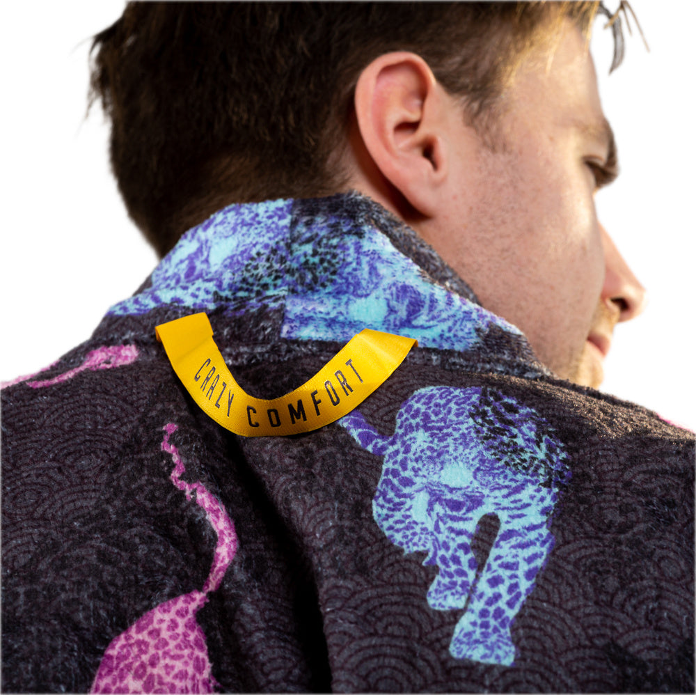 badjas met luipaarden - unisex