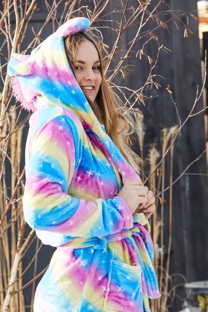 Dames ochtendjas unicorn