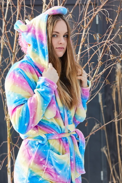 Dames ochtendjas unicorn