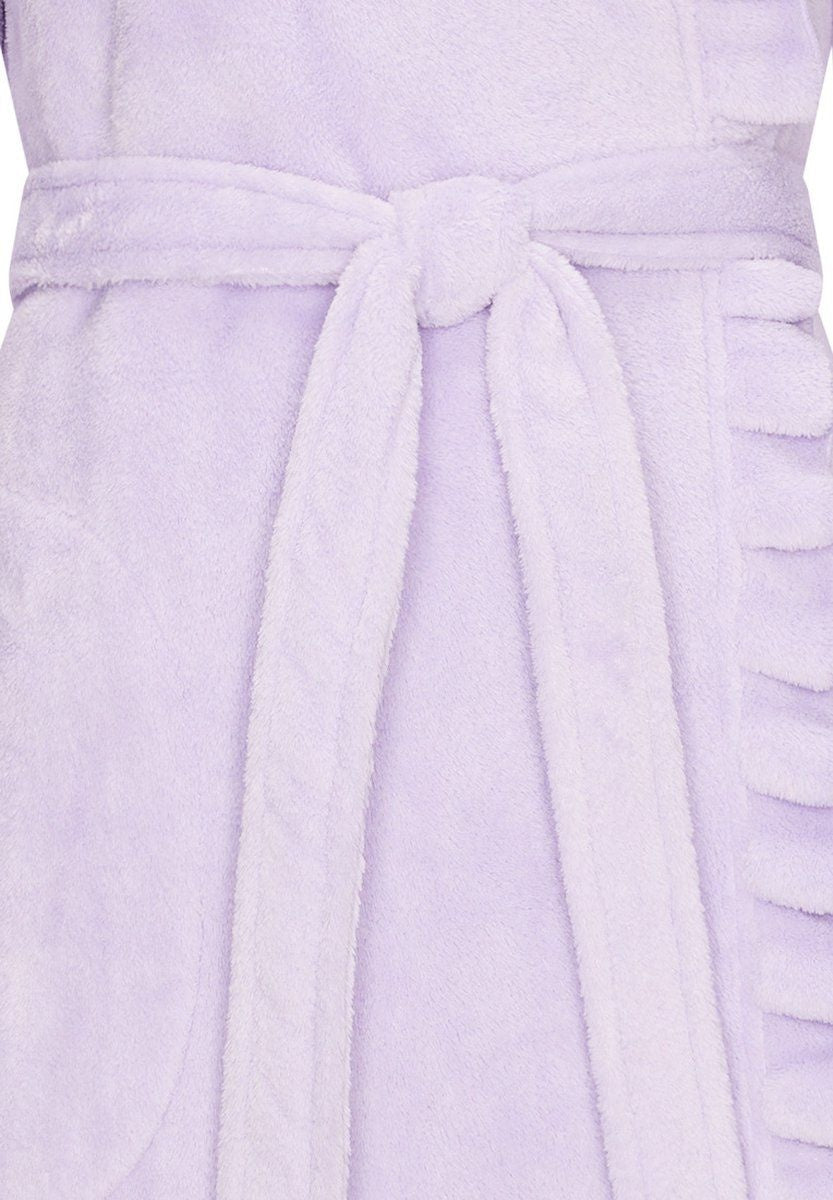 Lila kimono met ruffles - fleece