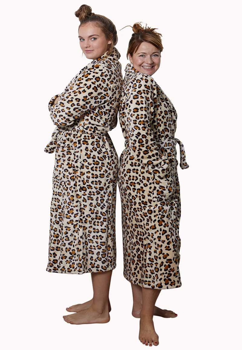 badjas dames Wild Thing fleece met sjaalkraag