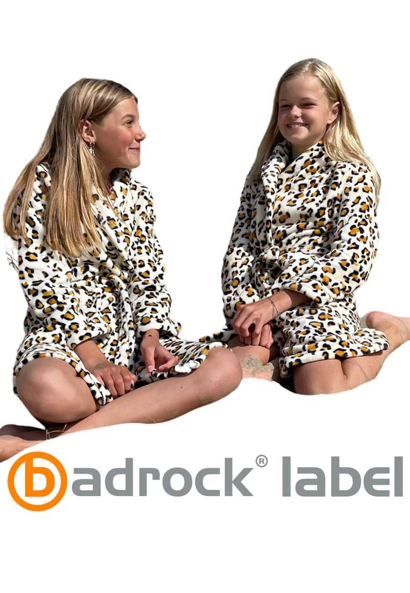 badjas kind Little Wild Thing fleece met sjaalkraag
