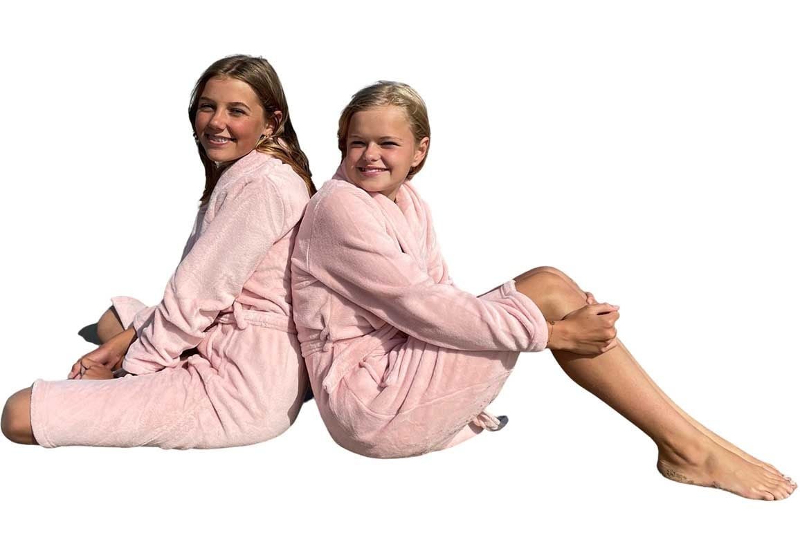 Relax Company kinderbadjas pastel oud roze