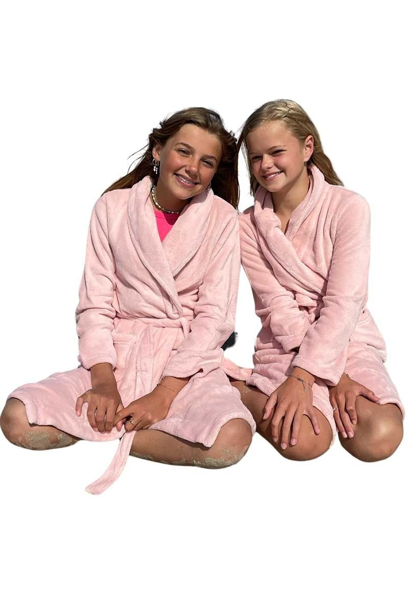 Relax Company kinderbadjas pastel oud roze