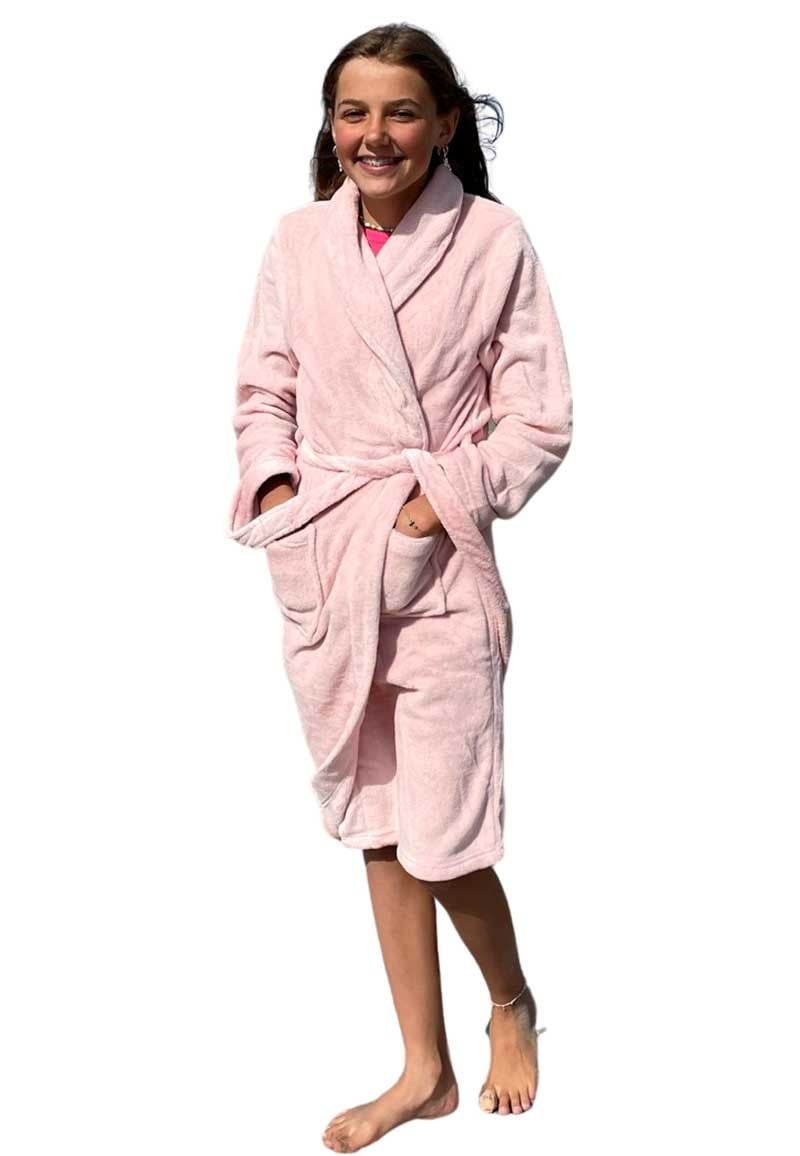 Relax Company kinderbadjas pastel oud roze