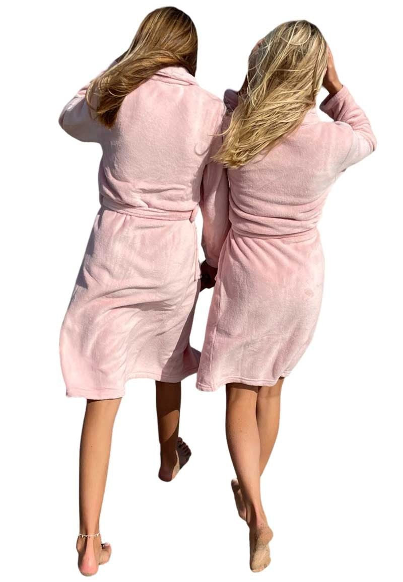 Relax Company kinderbadjas pastel oud roze