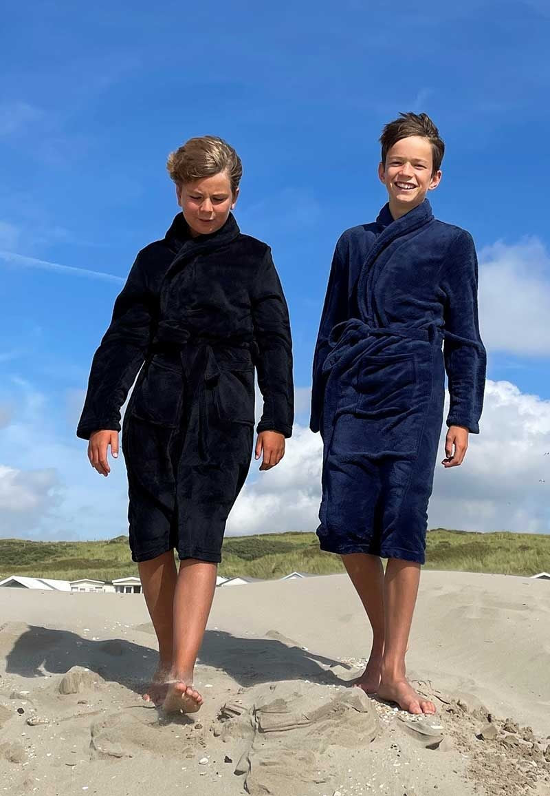 Kinderbadjas zwart