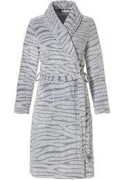 korte damesbadjas met dierenprint - fleece