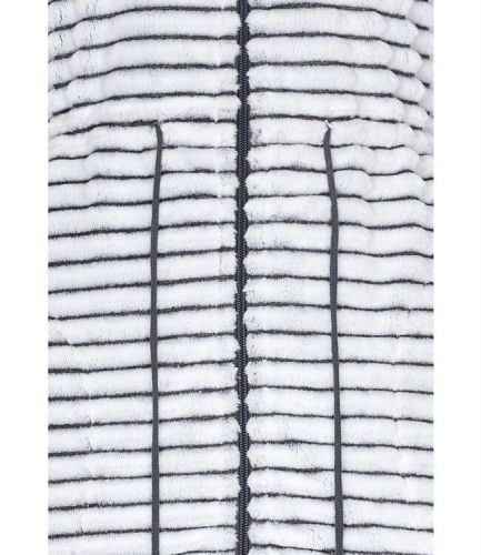 Rits damesbadjas met streepmotief - fleece