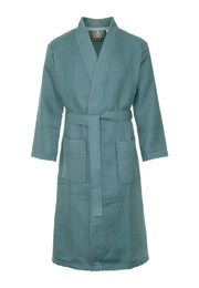 Petrolkleurige katoenen kimono badjas van Badrock – unisex model