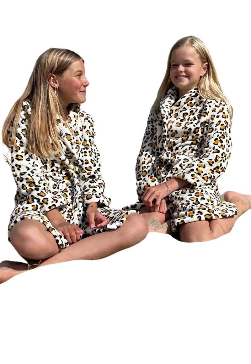 badjas kind Little Wild Thing fleece met sjaalkraag