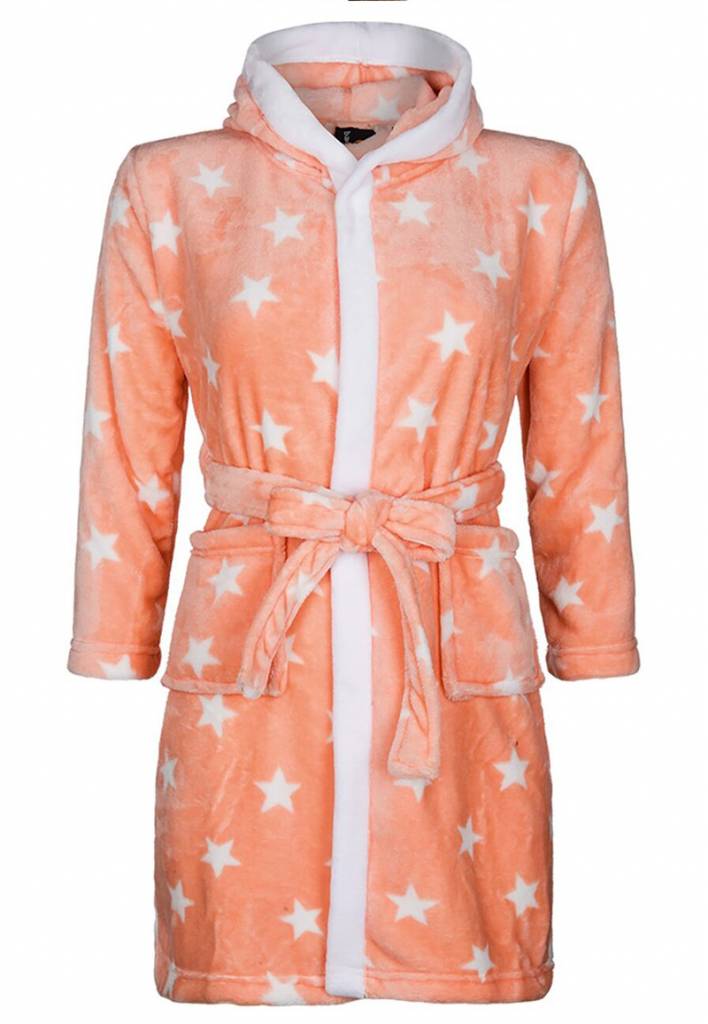 badjas kind Sterren fleece met capuchon