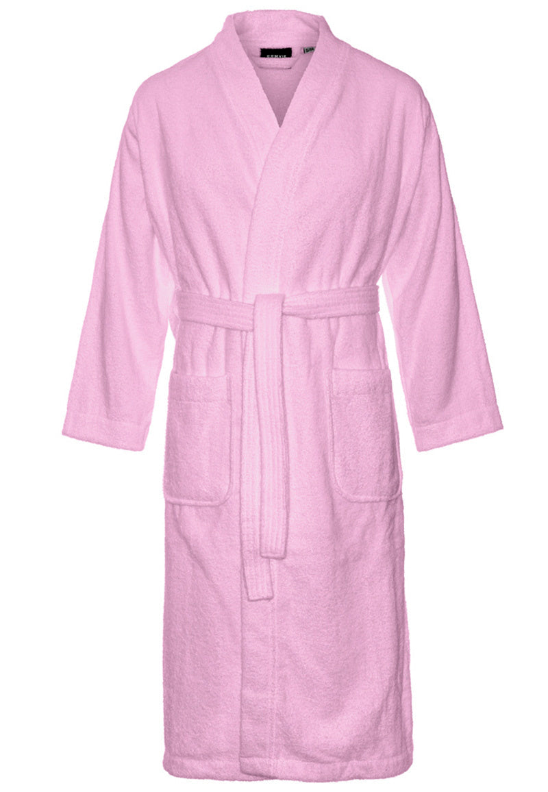 Kimono lichtroze unisex – badstof katoen