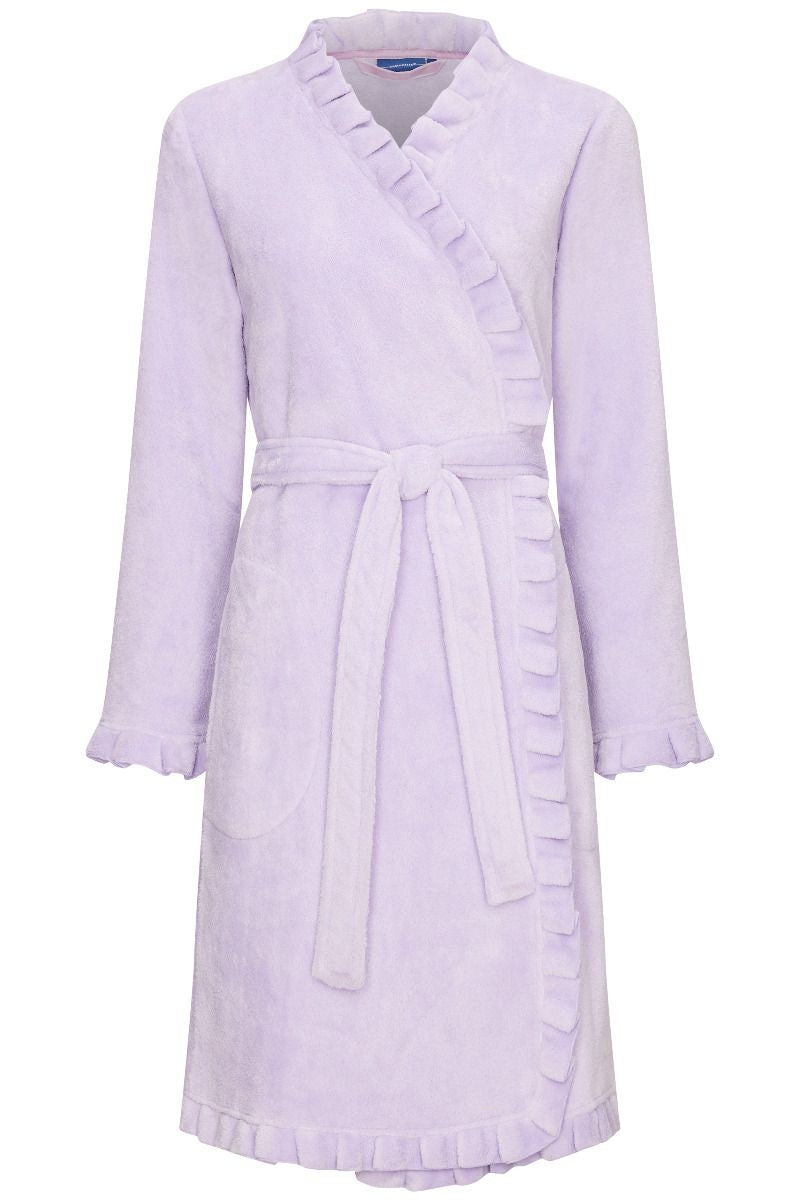 Lila kimono met ruffles - fleece