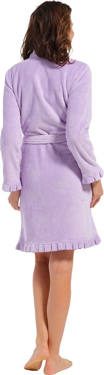 Lila kimono met ruffles - fleece