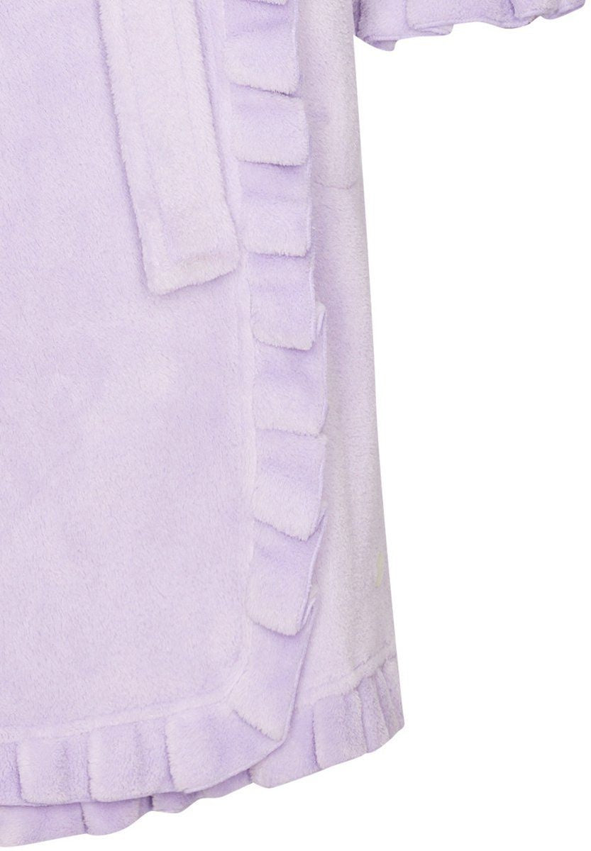 Lila kimono met ruffles - fleece