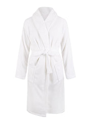 Witte fleece badjas kopen – fris, zacht & comfortabel unisex model