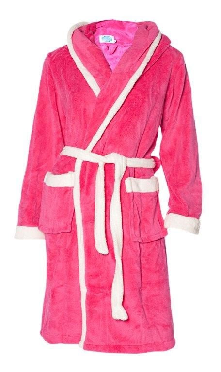 badjas kind Little Pink fleece met capuchon