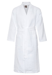 Witte katoenen kimono badjas van Badrock – ademend & comfortabel
