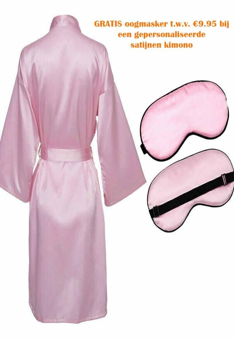 Oogmasker licht roze satijn