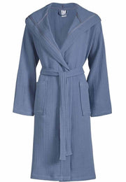 unisex badjas biologisch katoen - denimblauw