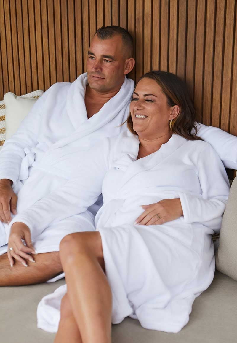 Witte fleece badjas kopen – fris, zacht & comfortabel unisex model